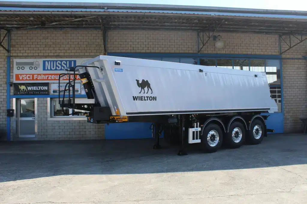 Nüssli Fahrzeugbau AG, Wielton Kippauflieger als Aluminium Kastenmulde, Fahrzeugbau Schweiz, Nutzfahrzeuge Schweiz